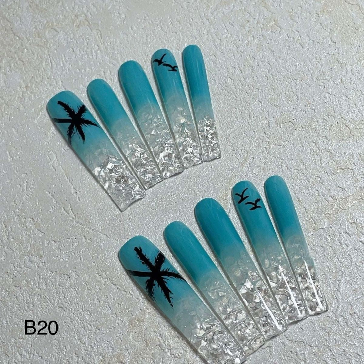 Extra Long Nail (Blue and Green) - Madeready Nail