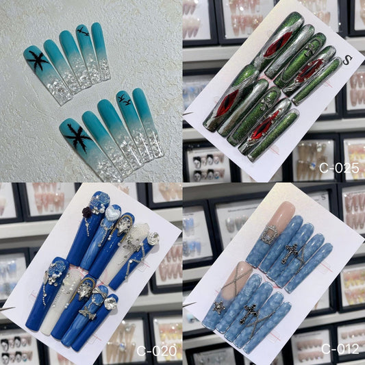 Extra Long Nail (Blue and Green) - Madeready Nail